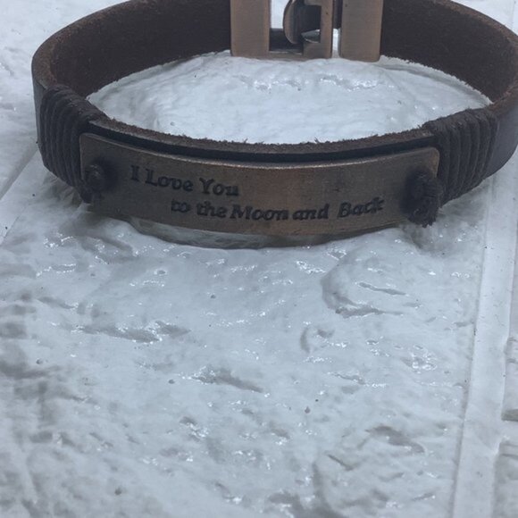 Stainless Steel Leather Bracelet Men's Leather Rope Wrist Bracelet - Picture 2 of 6